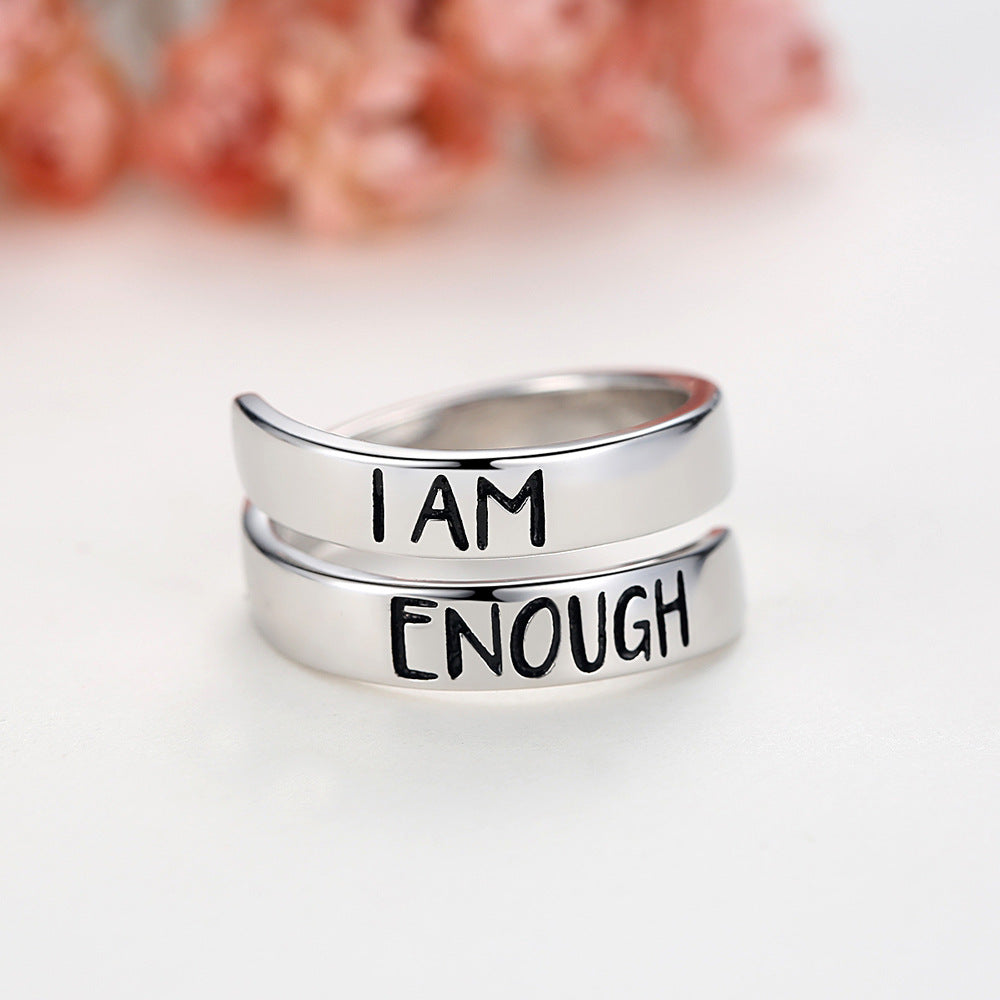 I am Enough ring