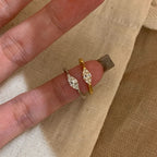Pinky Promise Ring – 18K Gold Marquise Solitaire