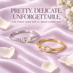 Pinky Promise Ring – 18K Gold Marquise Solitaire