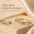 Pinky Promise Ring – 18K Gold Marquise Solitaire