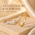 Pinky Promise Ring – 18K Gold Marquise Solitaire
