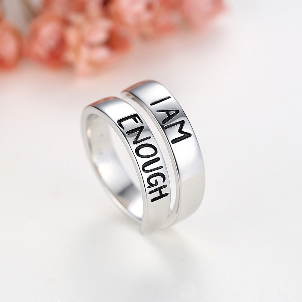 I am Enough ring